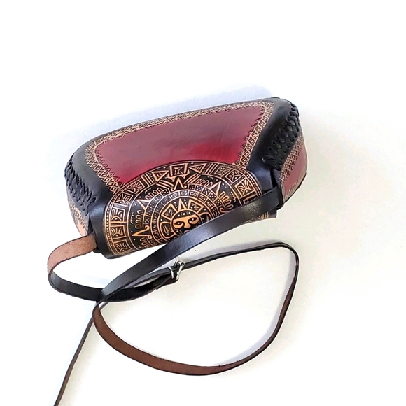 Authentic Aztec Art Real Leather Crossbody - Picture 7 of 16
